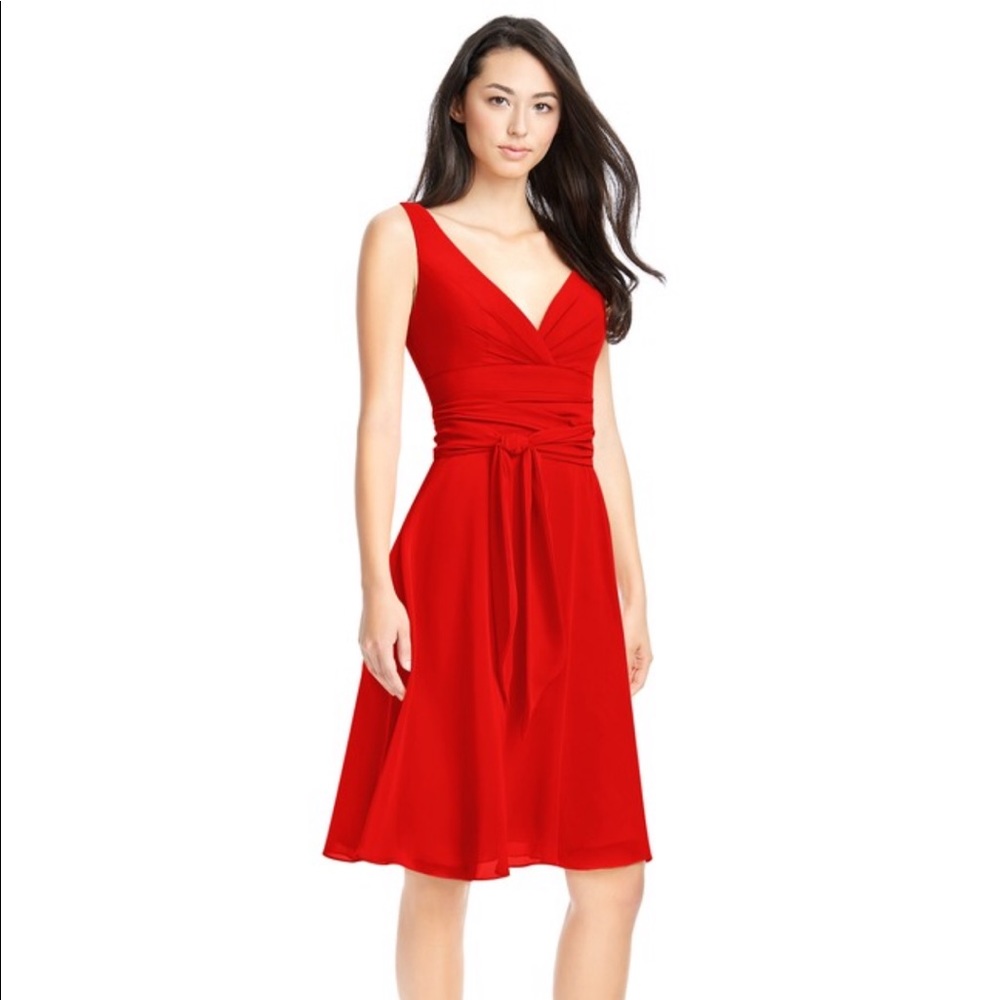 Azazie Diana Red Bridesmaid Dress